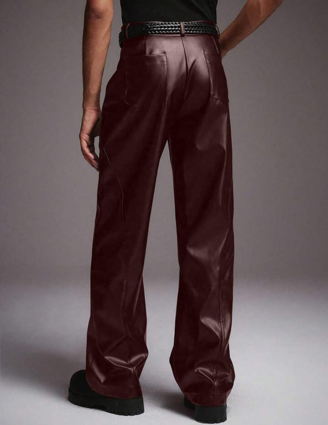 Men's Straight-Leg Trousers – High-Waist Relaxed Fit Fashion Pants